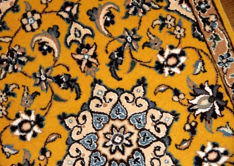 イラン輸入マンション玄関マットペルシャ絨毯ナイン産4153