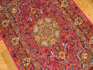 とても可愛いピンク色の高級シルク絨毯57007