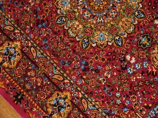 とても可愛いピンク色の高級シルク絨毯57007