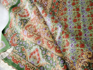 最高級手織りシルクリビングペルシャ絨毯6平米555601