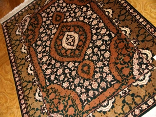 ペルシャ絨毯クム産地玄関マット31039