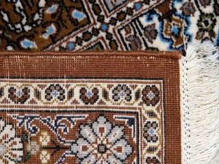 イラン製ペルシャ絨毯手織りセンターラグクムウールA167000