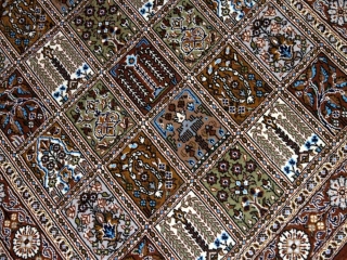 イラン製ペルシャ絨毯手織りセンターラグクムウールA167000