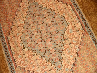 高級手織りペルシャキリムセネ産地ウール46518