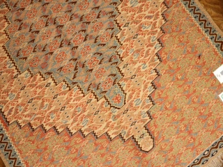 高級手織りペルシャキリムセネ産地ウール46518