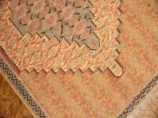 高級手織りペルシャキリムセネ産地ウール46518