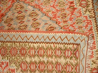 高級玄関マットキリム、セネ産地ウール46520