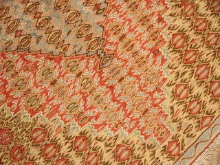 高級玄関マットキリム、セネ産地ウール46520