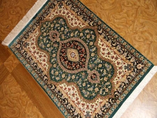 可愛い玄関マットシルク手織りぺるしゃジュウタン56006