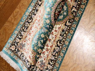 可愛い玄関マットシルク手織りぺるしゃジュウタン56006