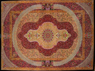 最高級手織りシルクペルシャ絨毯クムシルク有名工60014房