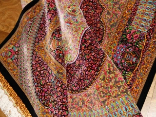 最高級手織りシルクペルシャ絨毯クムシルク有名工60014房