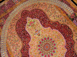 最高級手織りシルクペルシャ絨毯クムシルク有名工60014房