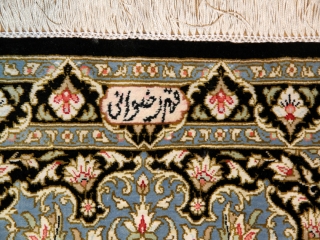 スカイブルー玄関マットペルシャ絨毯50021