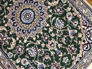 グリーン色の高級ペルシャ絨毯マンションサイズ58026
