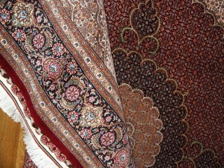 正方形リビングペルシヤ絨毯タブリズ赤色75155