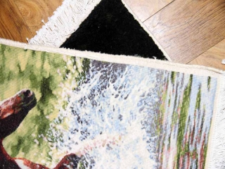 タブリズの馬のピクチャー手織りペルシャ55350