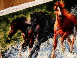 タブリズの馬のピクチャー手織りペルシャ55350