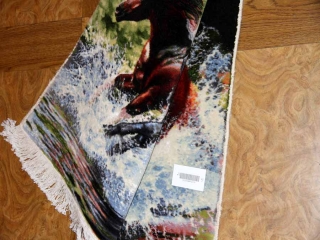 タブリズの馬のピクチャー手織りペルシャ55350