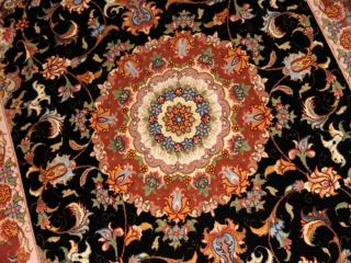 高級手織りペルシャ絨毯、タブリーズセンターラグ777000