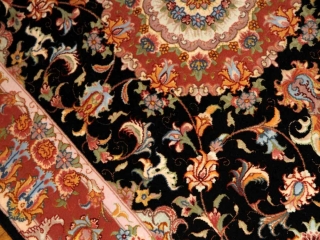 高級手織りペルシャ絨毯、タブリーズセンターラグ777000