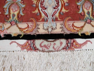 高級手織りペルシャ絨毯、タブリーズセンターラグ777000