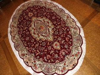 おしゃれな楕円形手織りペルシャ絨毯タブリーズ25729