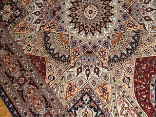 珍しいデザイン高級手織りペルシャラグ絨毯59005