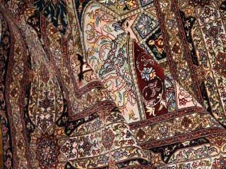 珍しいデザインリビングサイズ手織り高級ペルシャ絨毯59001