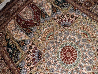 珍しいデザインリビングサイズ手織り高級ペルシャ絨毯59001