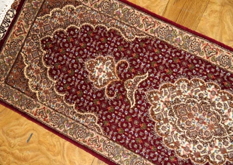 細長いペルシャ絨毯35073