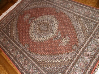 人気デザインマヒ模様タブリーズ産地ラグ57046