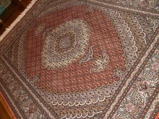 人気デザインマヒ模様タブリーズ産地ラグ57046