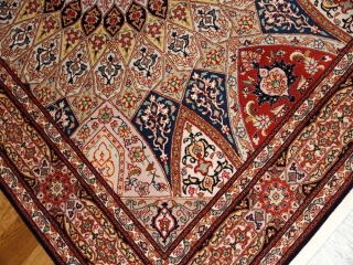 高級手織りペルシャ絨毯タブリーズ珍しい模様59010