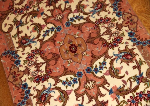 手織り玄関マットペルシャ絨毯タブリーズ34082