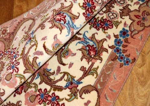 手織り玄関マットペルシャ絨毯タブリーズ34082