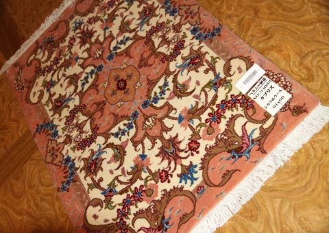 手織り玄関マットペルシャ絨毯タブリーズ34083