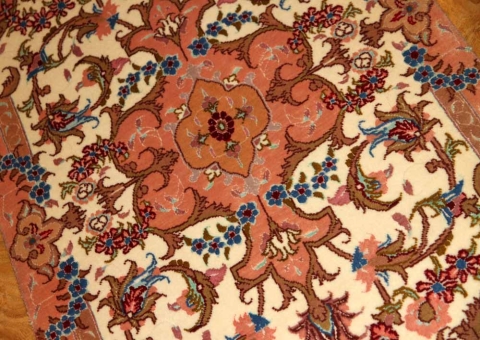 手織り玄関マットペルシャ絨毯タブリーズ34083