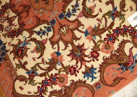 手織り玄関マットペルシャ絨毯タブリーズ34083