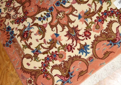 手織り玄関マットペルシャ絨毯タブリーズ34083