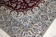 赤いペルシャ絨毯リビング手織りカーペット49135