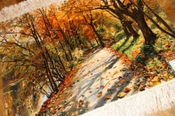 ペルシャ絨毯ピクチャ模様タブリーズ49110