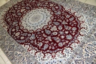 赤いペルシャ絨毯リビング手織りカーペット49135