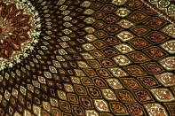 高級手織りペルシャ絨毯、センターラグシルクゴンバディー48080