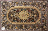 高級手織りペルシャ絨毯クムシルク48047