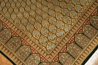 手織りペルシャ絨毯クムシルク、人気ゴンバディデザイン48081