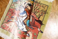 ペルシャ絨毯hunting designシルククム49006