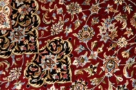 センターラグペルシャカーペット、クムシルクイラン輸入48076