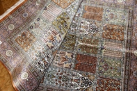 和風なセンターラグシルクペルシャ手織りじゅうたん47070