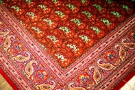 手織ペルシャセンターラグペルシャシルク絨毯2622